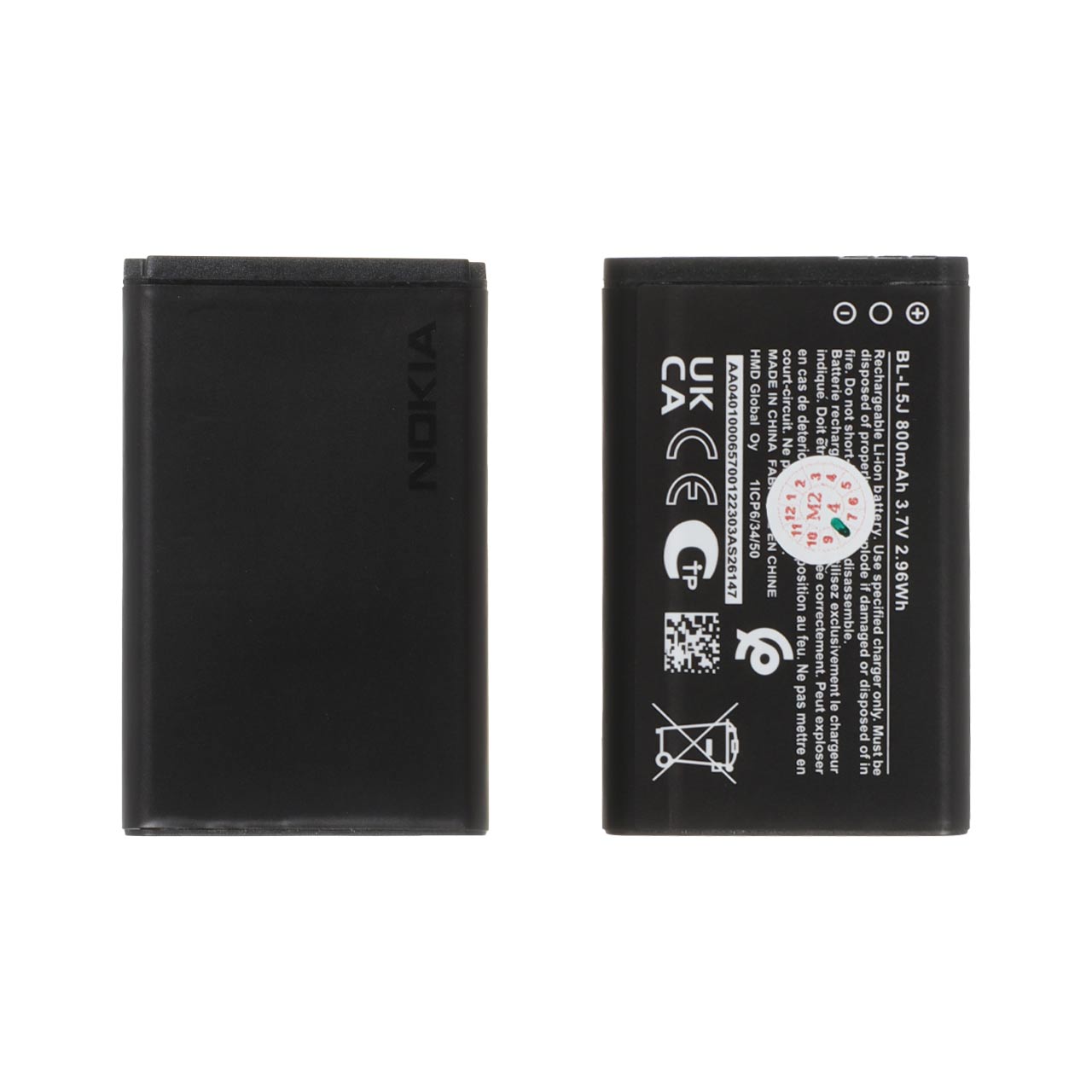 باتری موبایل Nokia مدل BL-L5J با ظرفیت 800mAh (گارانتی شش ماهه M2)